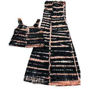 GYPSY 05 tie dye TANK TOP & MAXI SKIRT convertible DRESS SET OUTFIT sz M